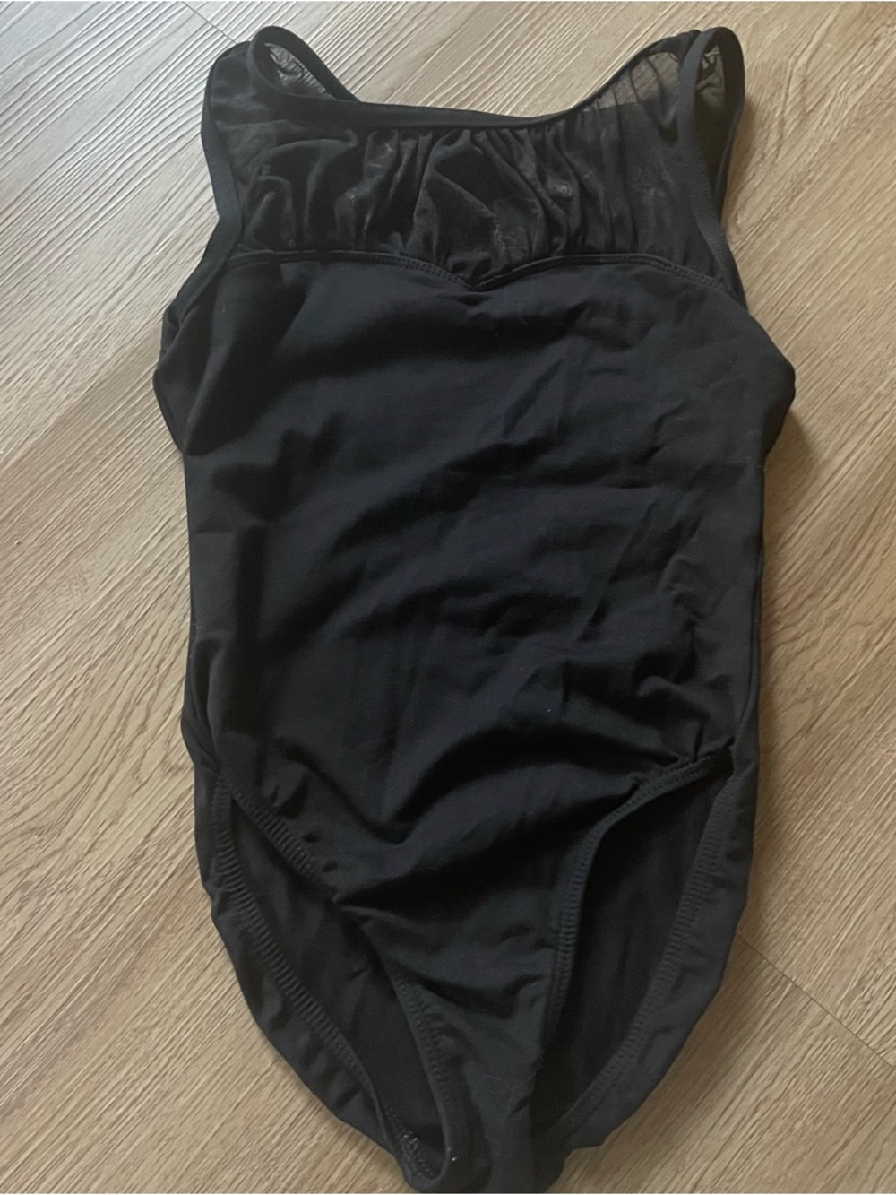 Bloch Black Mesh Panel One-Piece Leotard